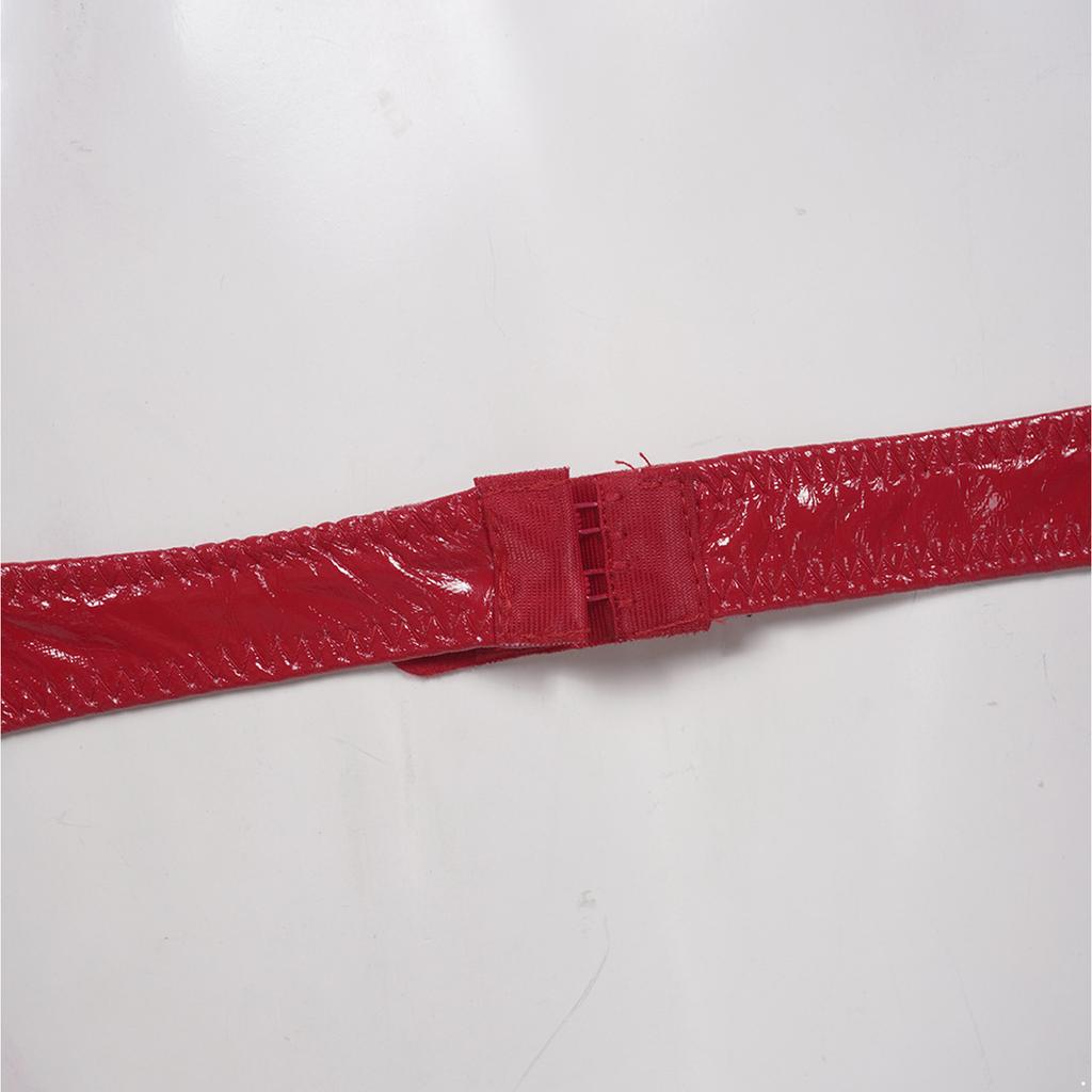 Women Glossy Patent Leather Underwired Bra Underwear Adjustable Shoulder Straps Unlined Brassiere