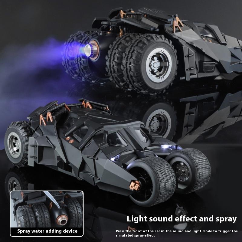 1/18 Scale Batmobile Tumbler Slide Spray Truck Alloy Metal Diecast Car Model Sound & Light Collectibles Hobby Decoration Birthday Gift