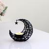 Moon Shaped Candle Holder Tealight Holder Metal Moon Candle Stand Candlestick for Christmas Dining Wedding Home Decors