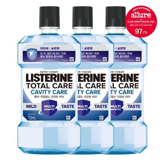 Listerine Liquid Total Care Cavity Care Мягкий уход за полостью рта 750 мл Тройной план