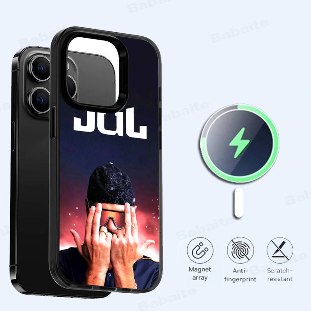 H-Hots Juls Rapper Logo For iPhone 17 Air 16 E 15 14 13 12 11 Pro Max Plus PC Shock TPU Cover For Magsafe Phone Cover