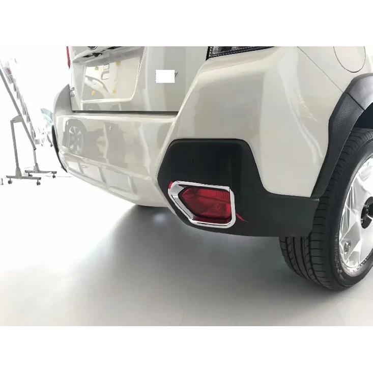 For Subaru XV GT 2018 ABS Chrome Rear Reflector Fog Light Lamp Cover Trim Bezel Frame Styling Garnish