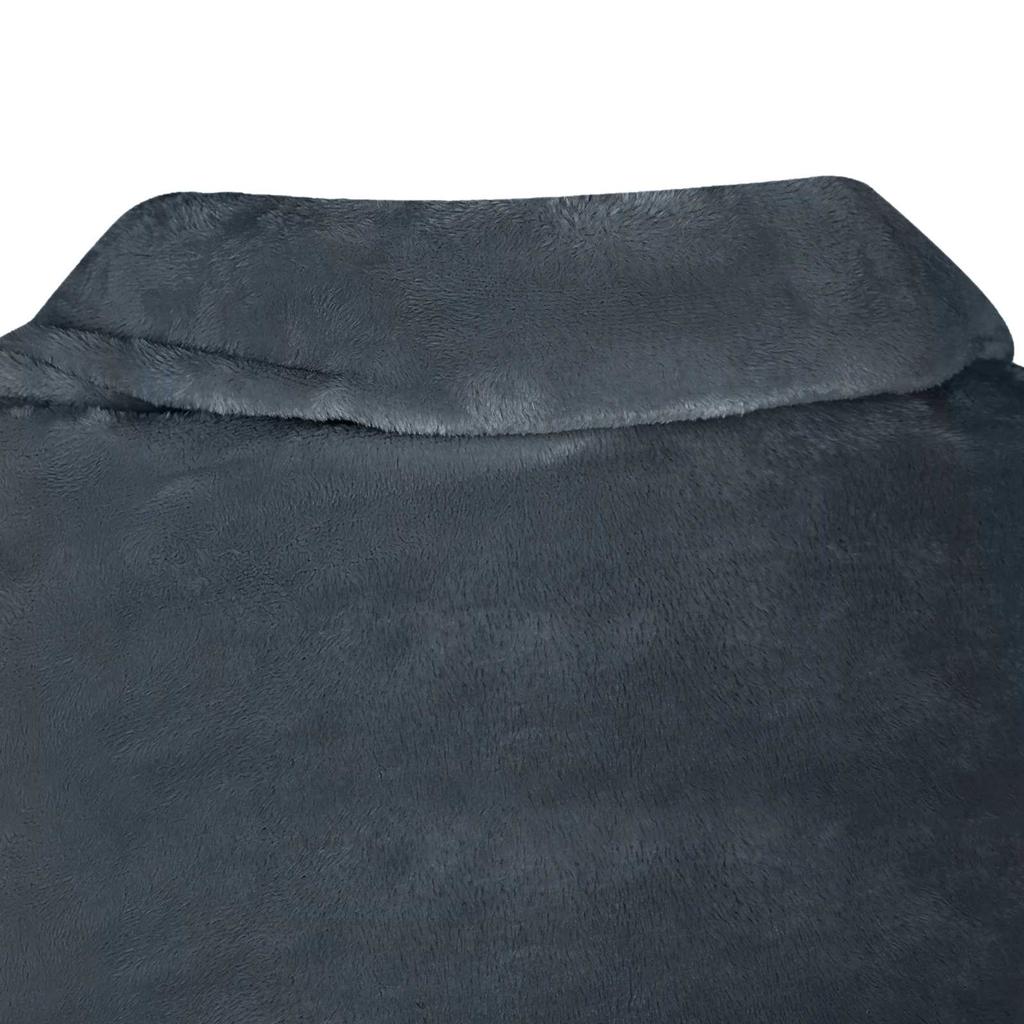 Blanket Hoodie Navy Blue F Flannel