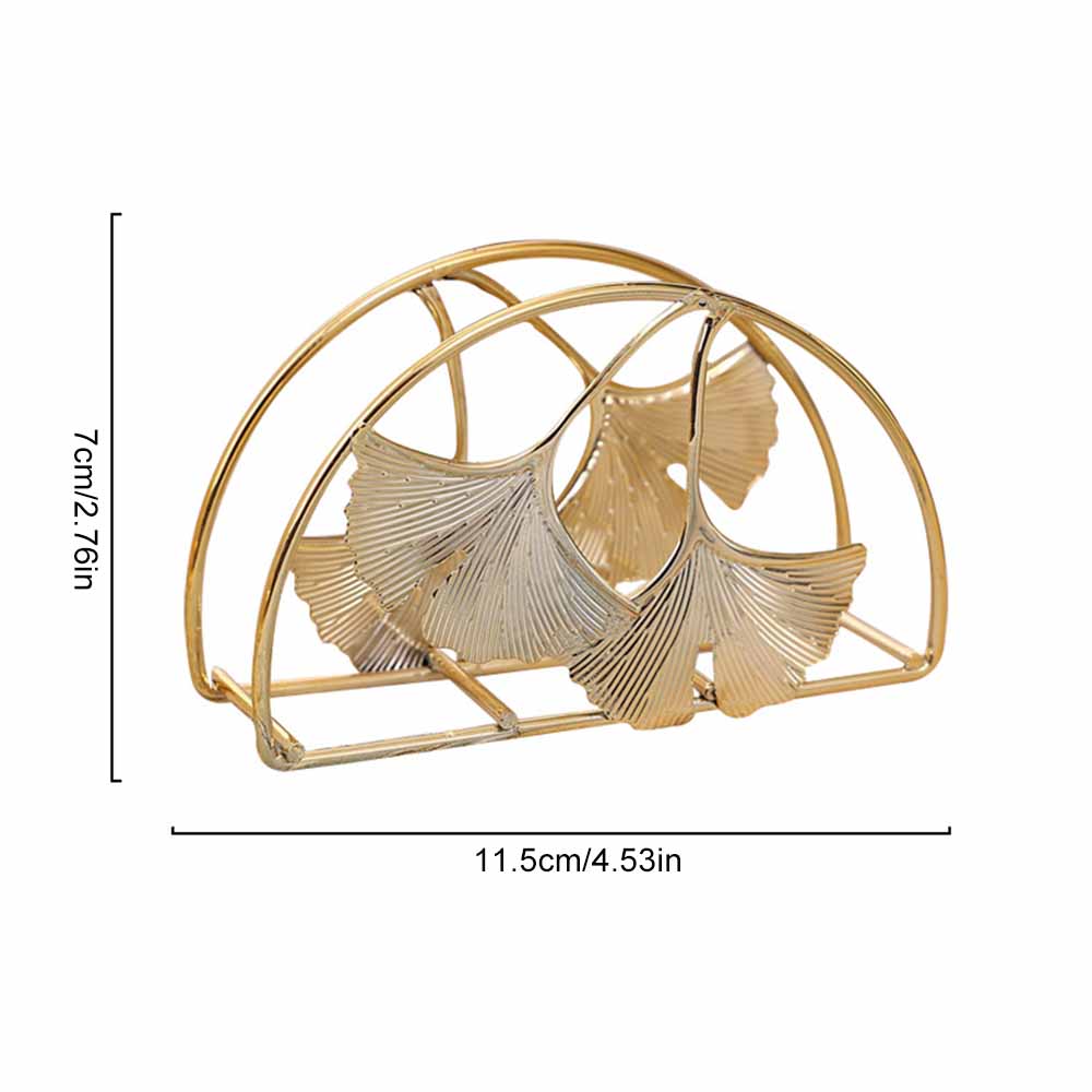 Modern Luxury Golden Metal Napkin Serviette Holder Dispenser Rust Resistant Paper Tissue Rack Home Party Table Decoratioon