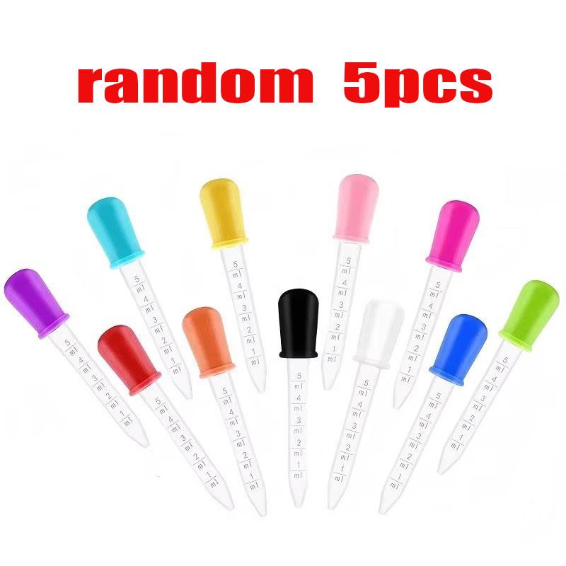 5ML Silicone Plastic Pipette Dropper Liquid Transfer Tool School Lab Experiment Medicine Feeding Eye Ear Gummy Candy Kitchen Use