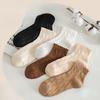 Женские короткие носки, весенне-осенние хлопковые, летние тонкие дышащие короткие носки с кружевом, белые женские хлопковые носки средней длины, модные носки