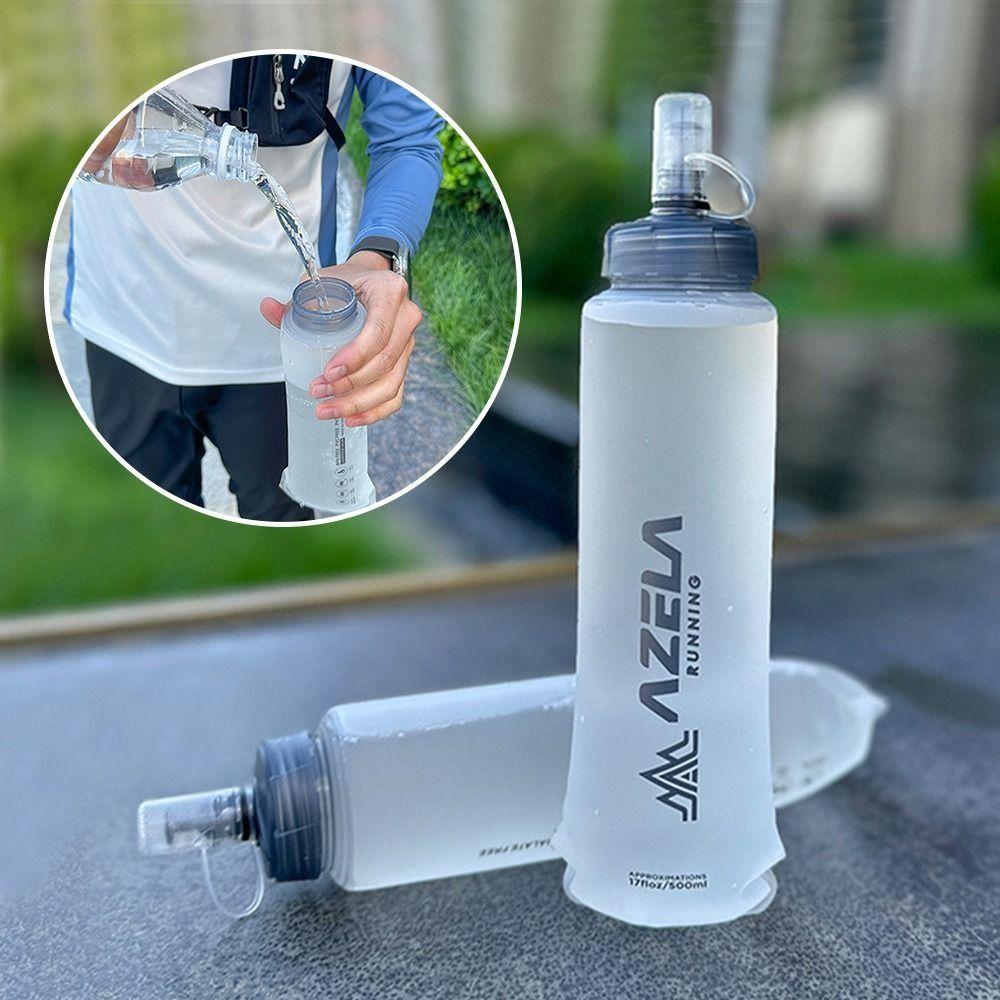 Lightweight Folding Sport Water Bottle 250/500ml Running Water Cup Soft Water Bag Outdoors