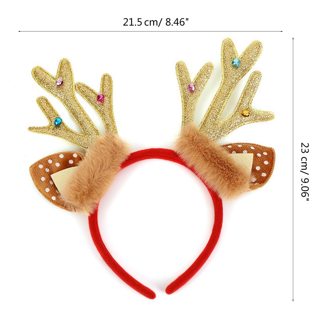 Sweet Christmas Live Broadcast Hairband Women Students Photoshoots Hairband Reindeer Antler Shape Photography Headbands