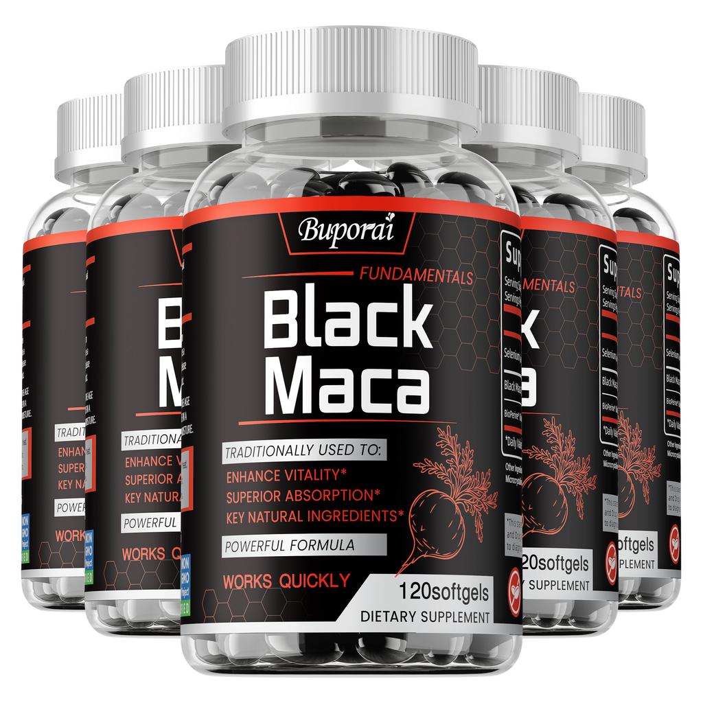 Buporai - Black Maca, Black Pepper and Selenium Complex Capsules - Energy