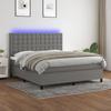 VidaXL Slatted Bed Base with Mattress and LED, Upholstered Bed, Double Bed, Adult Bedroom Interior Bed, 3135206