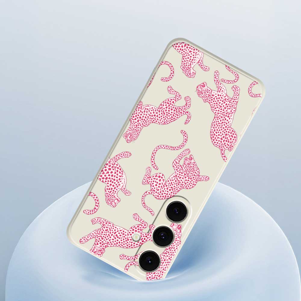 For Samsung Galaxy S25 FE Case Leopards Pattern Printing Straight Edge TPU Phone Back Cover