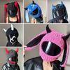 Motorcycle Helmet Cover Helmet Decoration Full Rabbit Plush Motocross Full Face Off Road Helmet Decoration Styling