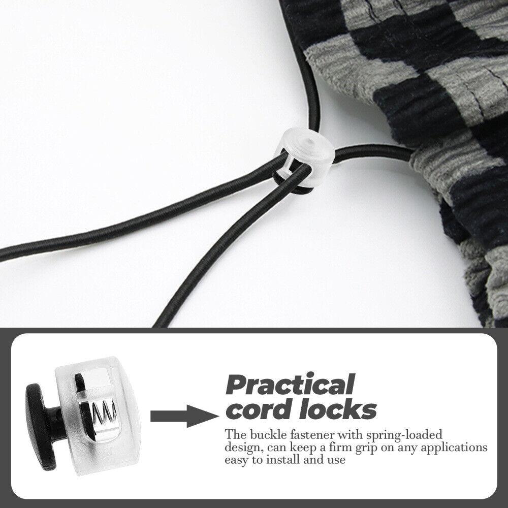 Double Hole Elastic Rope Rope Lock Spring Buckle Press Button Rope Clamp Shoelace Buckle