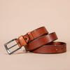 Кожаный ремень мужской премиум универсальный деловой ремень с пряжкой