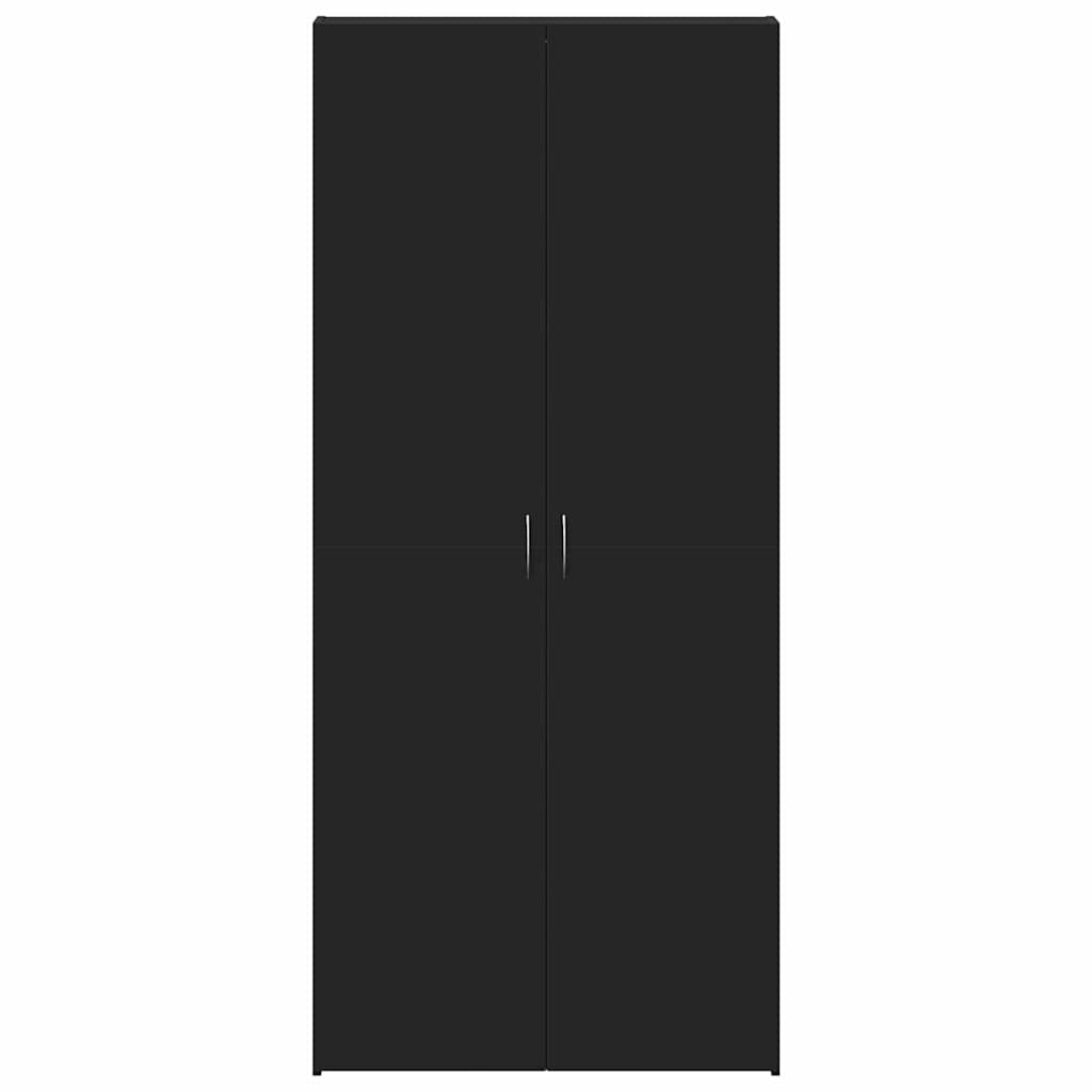 Shoe Cabinet with Shelf Black 80 x 35.5 x 180 cm Particleboard