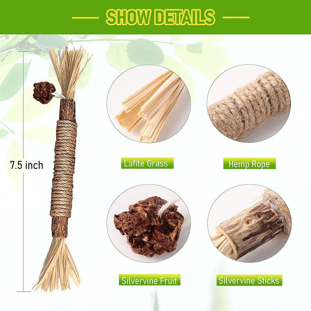 Wooden Teaser Stick Teething Chew Toys Cat Toy To Relieve Boredom Cats Supplies