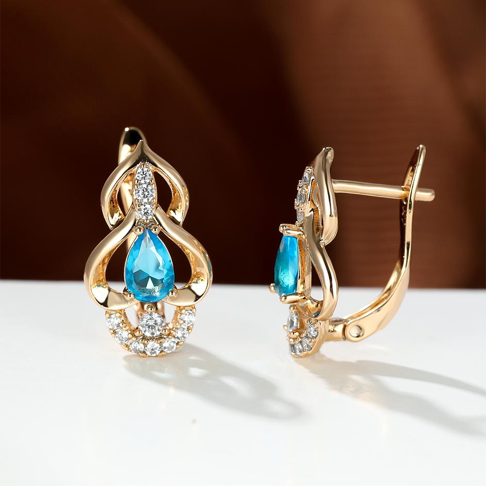 Изысканные женские серьги-гвоздики белого цвета, цвета морской волны, фиолетовый камень, серьги-крючки в форме сердца, полые серьги, подарок на годовщину свадьбы, День святого Валентина