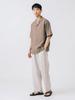 Beams Heart Men's Moisture-Wicking, Quick-Drying Ankle-Wide Easy Pants, Natural, Size S, 42230106147