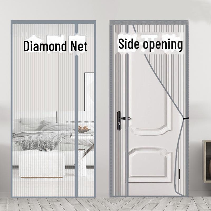 Магнитная москитная штора, открывающаяся вбок — сетка на липучке без сверления для спальни, самозакрывающаяся защита от мух и насекомых.