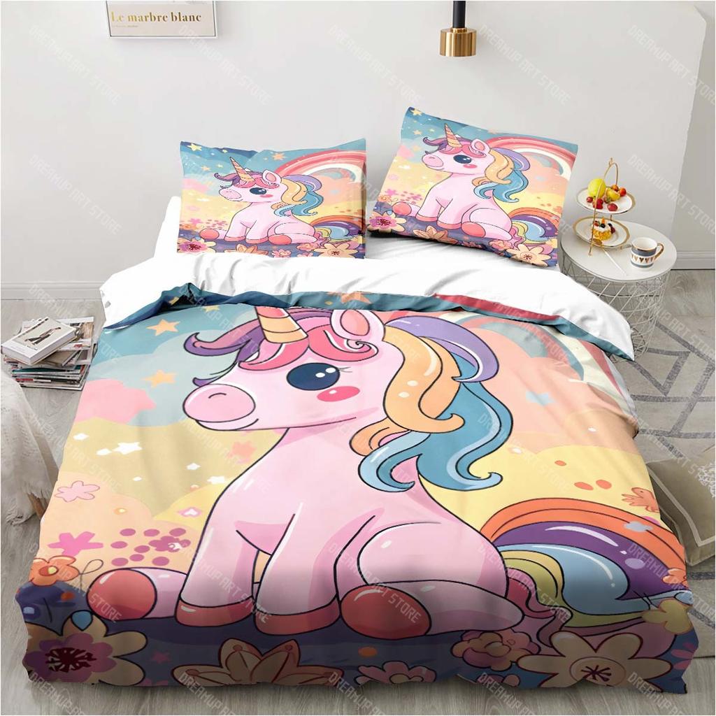 Набор для печати с животными лошадь наволочка пододеяльник узор единорога постельное белье для спальни детский набор для покрытия кровати роскошный подарок на день рождения
