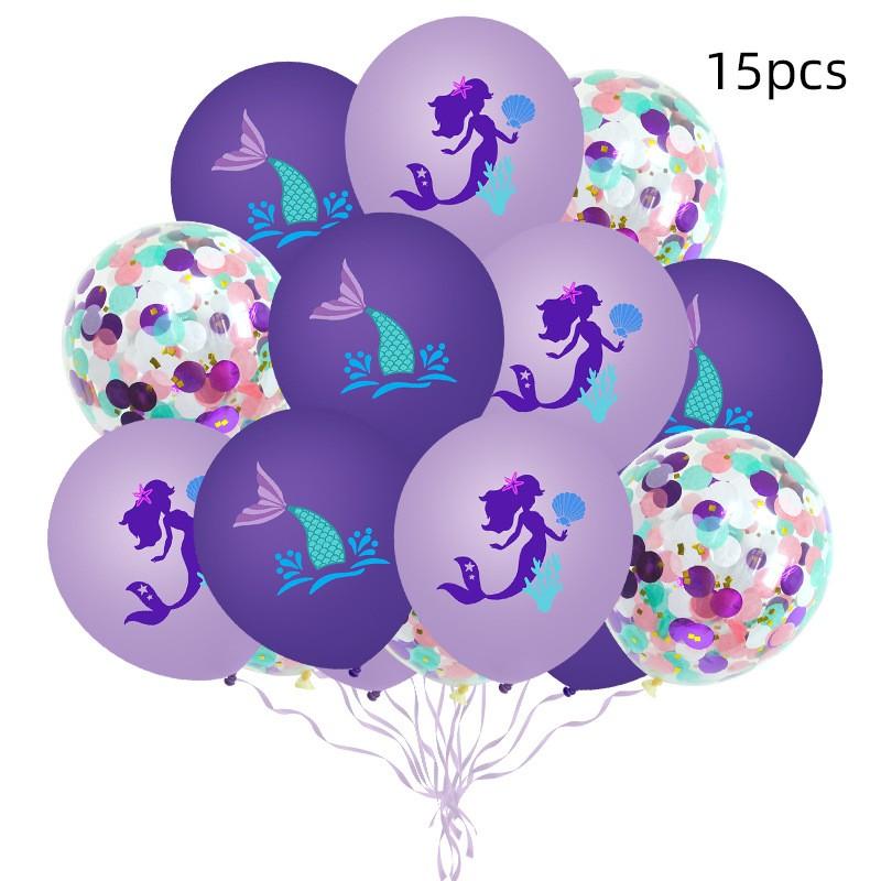 Одноразовая посуда в стиле русалки Декор для вечеринки по случаю дня рождения в стиле русалки Детский детский праздник для девочек Вечеринка под морем Свадебные принадлежности для вечеринок