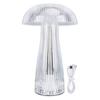 Desk Lamp Acrylic Rechargeable Cordless 3 Color Dimmable Touch Control Portable Mushroom Lamp for