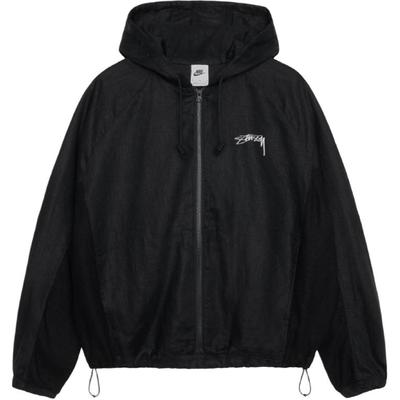Nike X Stussy Льняная куртка Shell, черная, унисекс, верхняя одежда FZ5751-010