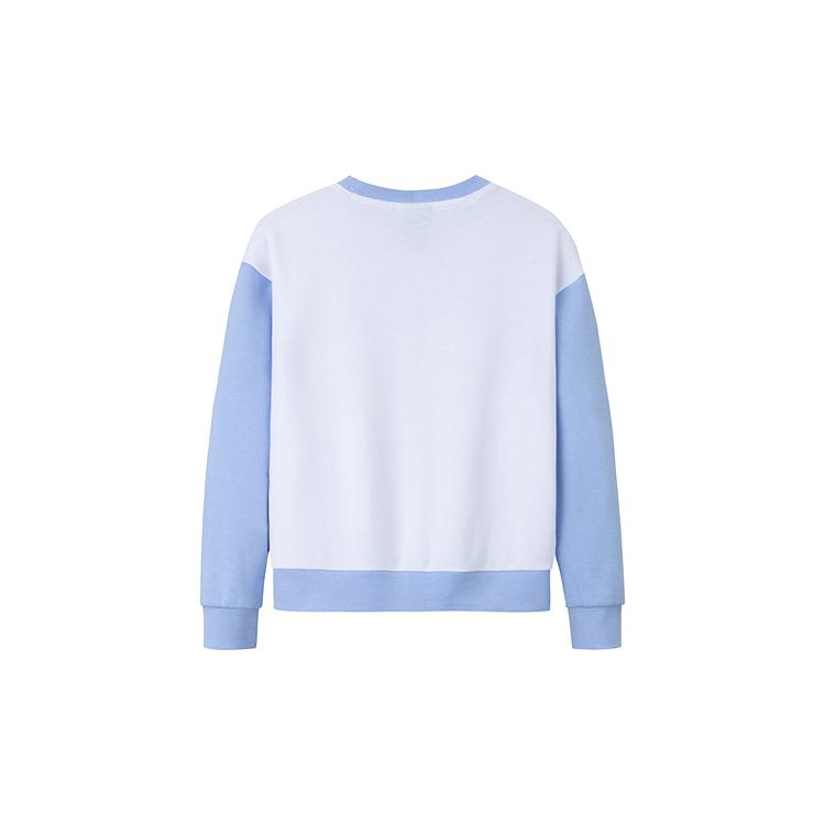 Nike Casual Sports Suit Soft Comfortable Fashionable Color Block Round Neck Drop Shoulder Long Sleeve Kids Suit White N32432268GS-001