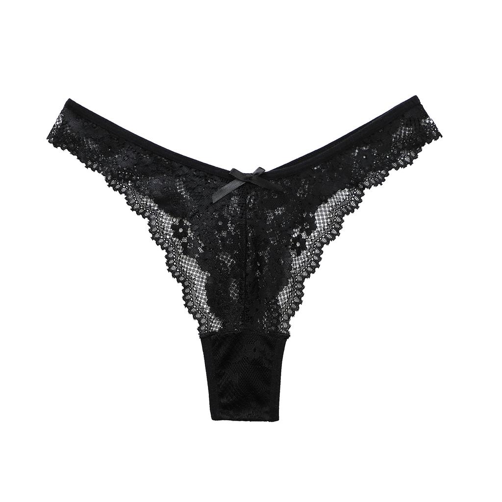 Sexy Cotton Lace Thongs Women's Panties Hollow Out Underwear Low Waist Ladies Lingere Solid Panty198