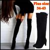 MAITA Women's Fashion Casual Shoes Long Boots Suede High Heel Knee High Boots Thigh High Boots Plus Size 34-43