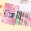 Супер Мягкий Захват 6шт Гелевых Ручек - 0.5мм Черные Чернила Выдвижная Шариковая Ручка с Стилем Подарочной Коробки Бабочка для Мужчин Женщин - Офисные Ручки на День Матери
