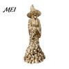 Small Desk Lamp for Dorm Skeleton Witch Resin Figurine, LED Light Up Gothic Statue, Spooky Bohemian Style Home Accents Dark Fantasy Ornament