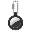 CT32 For Apple AirTag Waterproof TPU Case Carbon Fiber Texture Protective Cover with Stainless Steel Buckle