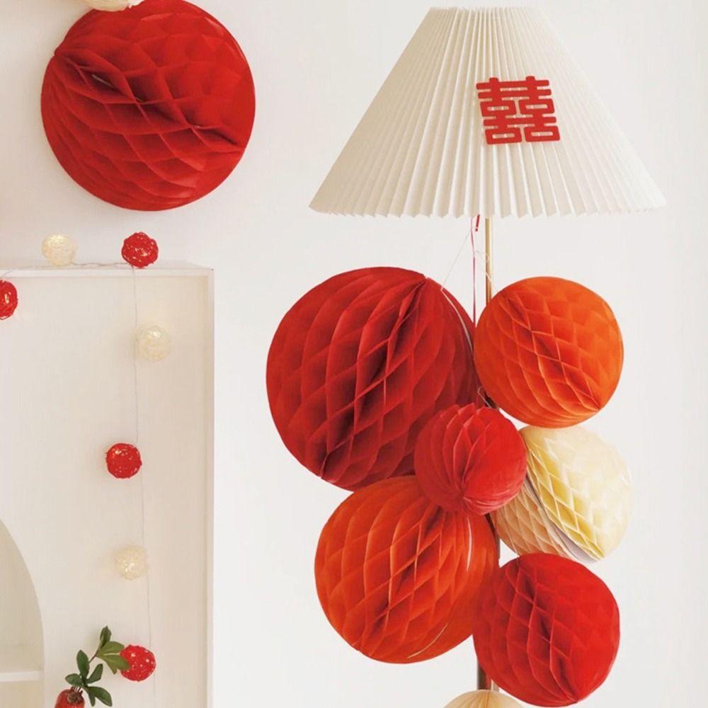 Baby Shower Gift Craft Birthday Wedding Decor Chinese Paper Lantern Paper Pom Poms Honeycomb Balls