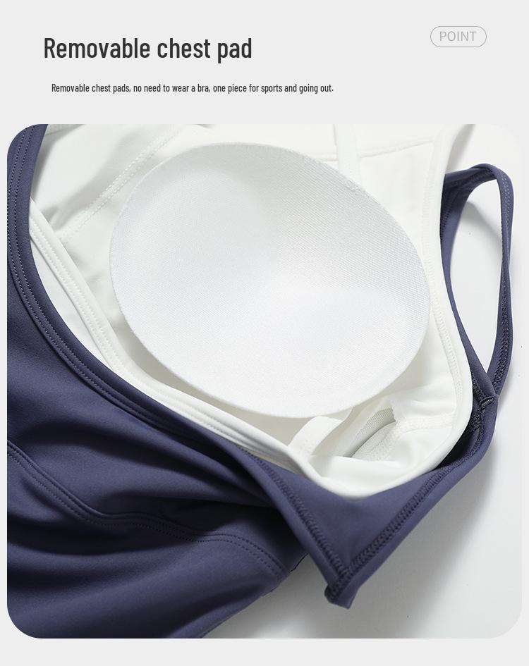 Двухцветный комбинезон-слинг с открытой спиной для занятий спортом на открытом воздухе и йогой