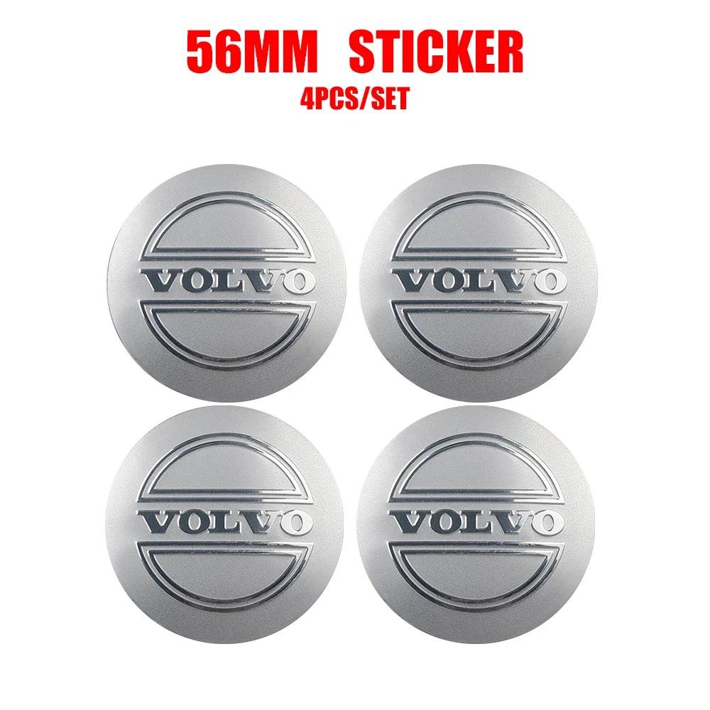 4pcs 55mm Car Original Wheel Center Cover Hub Cap Emblem Sticker For Volvo XC60 XC90 V40 V60 S60 V50 V90 S80 C40 XC40 V70 C30 C7