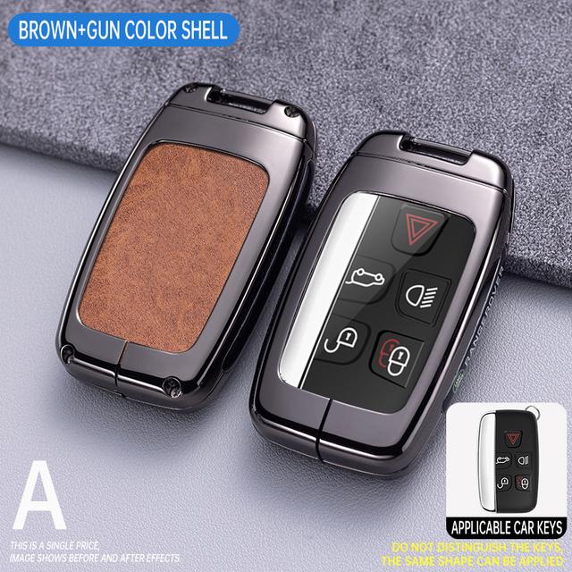 Zinc Alloy Car Key Case Cover Shell For Land Rover Range Rover Discovery Evoque Sport Velar For Jaguar XE E-Pace Accessories