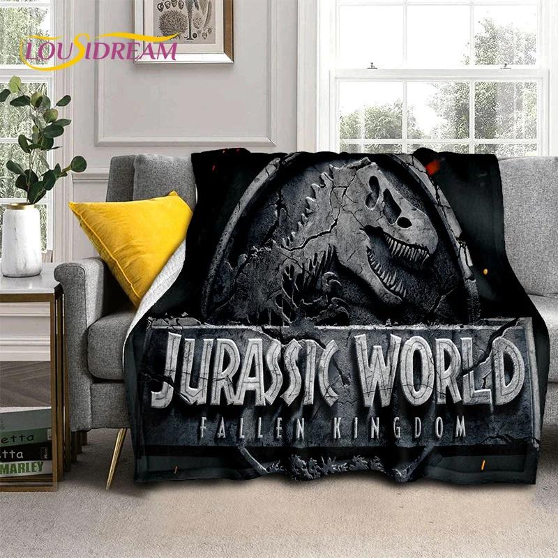 3D Мультяшное Одеяло из Мягкой Фланели с Динозаврами Парка Юрского периода для Кроватей, Спальни, Дивана, Пикника, Плед для Отдыха на Открытом Воздухе, Подарок