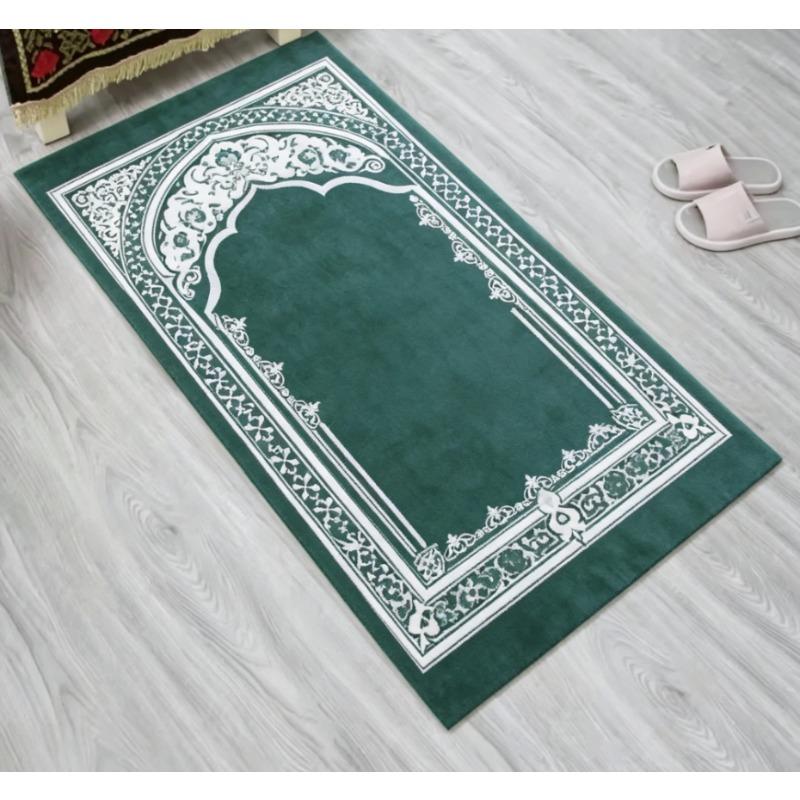 Islamic Retro Pattern Kneeling Blanket, Easy To Care, Wear-resistant Muslim Prayer Small Rug, Foldable Portable Prayer Carpet