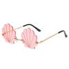 Flower Shape Metal Sun Glasses Unique Funny Shades Rimless  Sunglasses  for Photo Props, Party