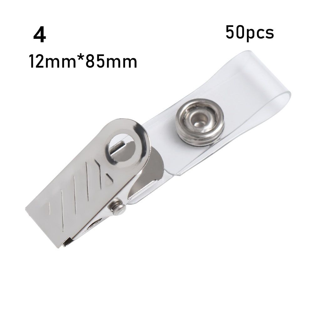 10/20/50pcs 4 Styles Reel Skipping Metal Pull Card Holders Kawaii Clips ID Card Badge Lanyard Clip