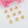 10pcs 14K Gold Bag Color-Preserving Micro-Inlaid Zircon Round Beads Hollow Loose Beads Diamond Ball Diy Bracelet Beads Beaded Jewelry Material