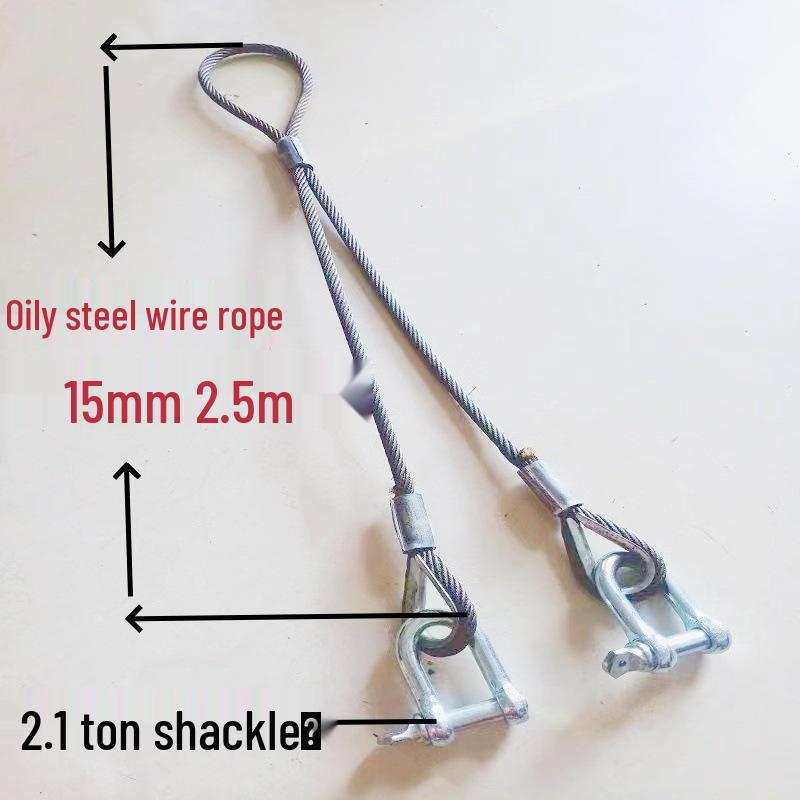 Двухветвевой строп из плетеного стального каната с крюками для такелажа при обслуживании кранов