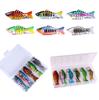 7 Segment Artificial Hard Baits Multi Jointed Swimbaits Swimming Lures with Treble Hook Saltwater Swimbait