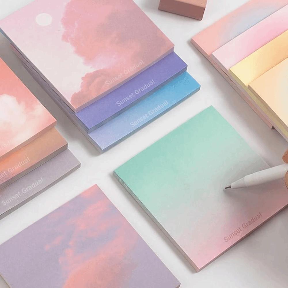 Gradient Color Self Sticky Note Pads 50 Sheets Sticky Note Book New Square Sticky Notes Office Use
