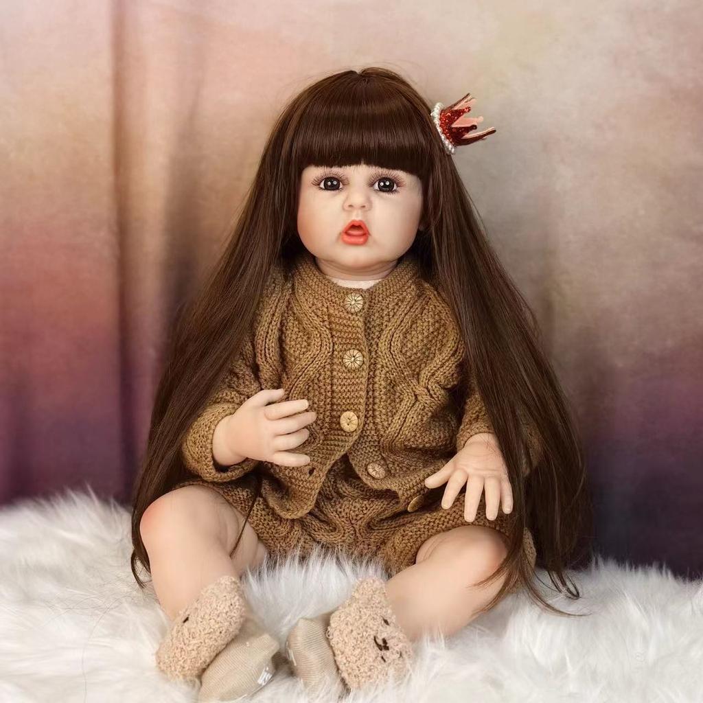 24-дюймовые куклы Reborn, тканевое тело, милые пальчиковые игрушки Bebe Reborn, игрушки для раннего образования, подарки на день рождения для детей