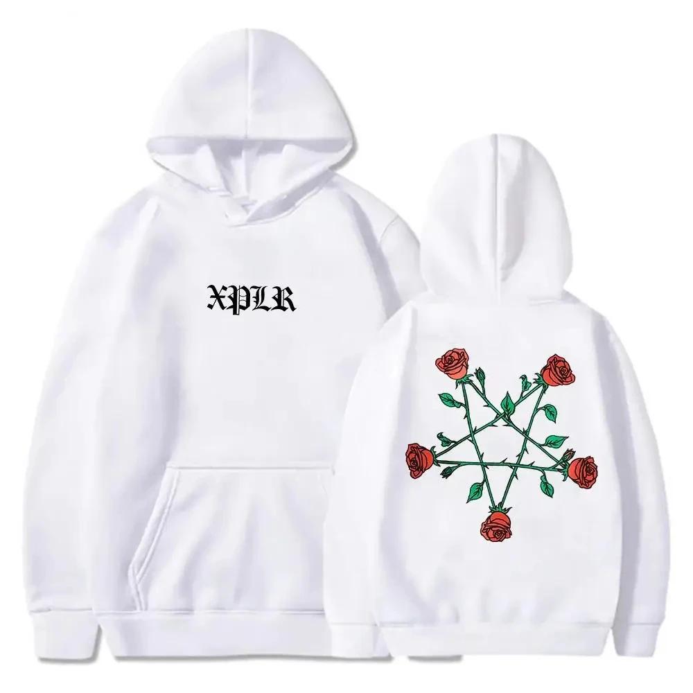 Autumn And winter XPLR Sam And Colby five-pointed Star Rose sweatshirt Couples Merch Street men's and women's hooded sweatshirt