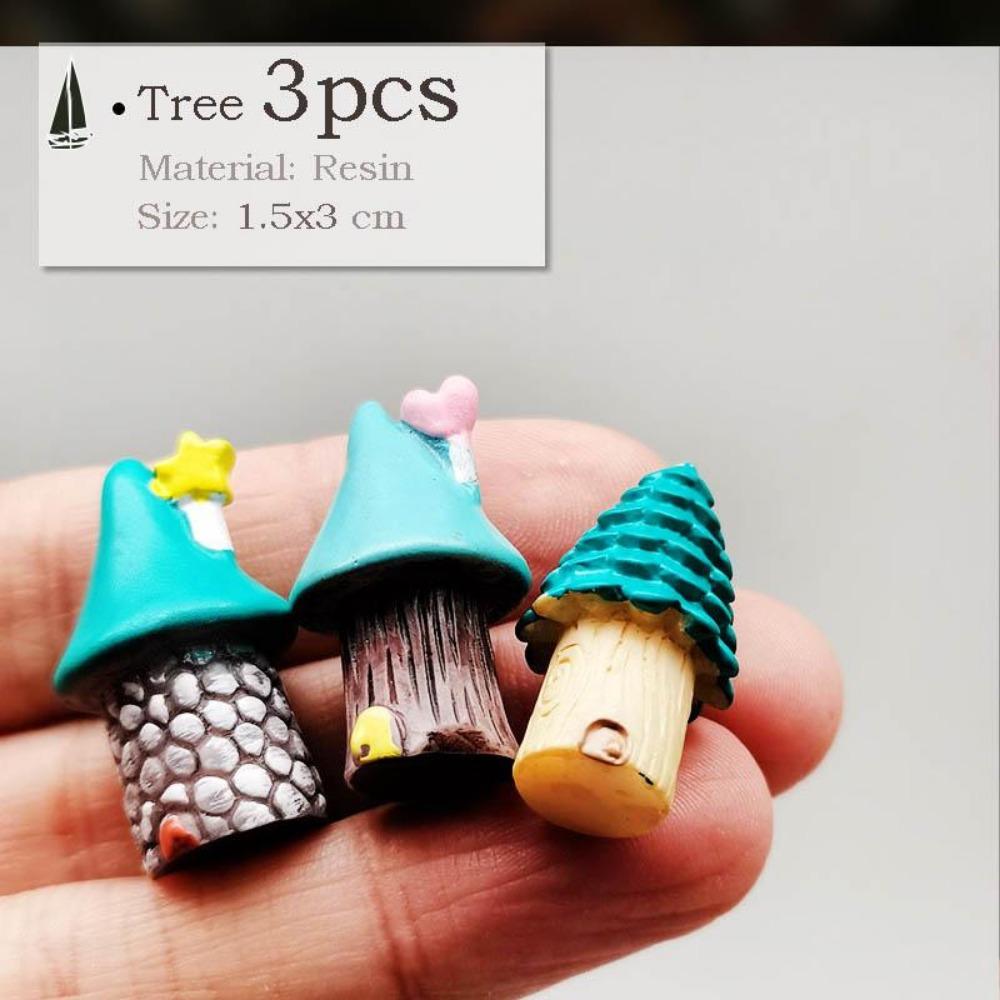 Vintage Decorative Figurines Mini House Water Fountains Flowerpot Fairy Garden Miniatures/Terrarium Pet Home Decor Ornaments DIY