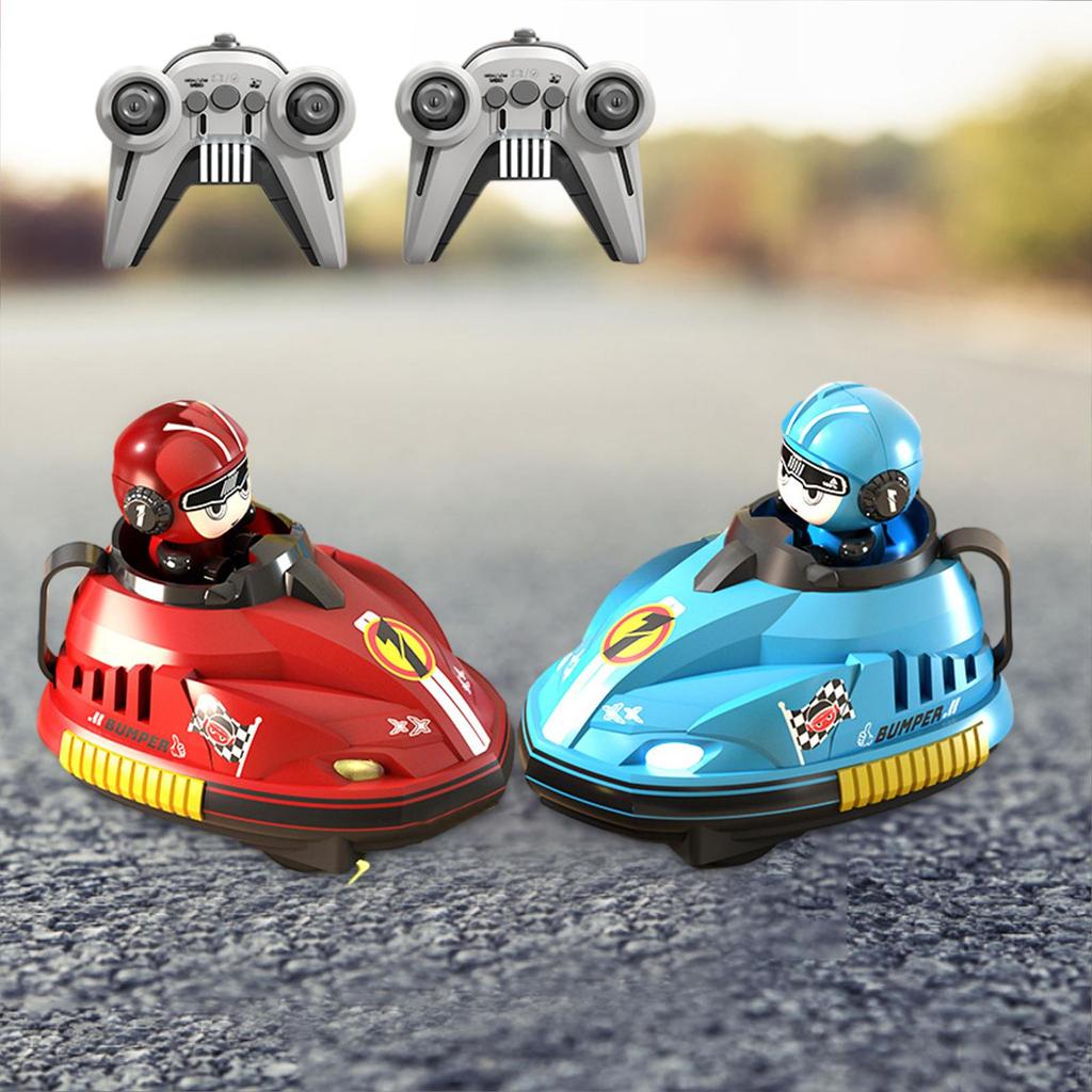 RC Cartoon Car Toy Battle Race Set Crash Into Opponents Ejecting for Ages 6 and Up