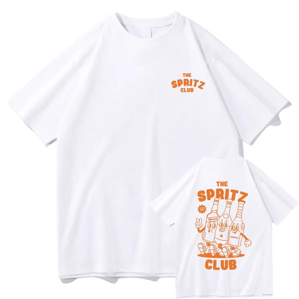 Aperol Spritz Club T Shirt Espresso Men_women Harajuku Vintage Graphic Tshirt Unisex High Quality Tshirt Short Sleeve Casual Clothing